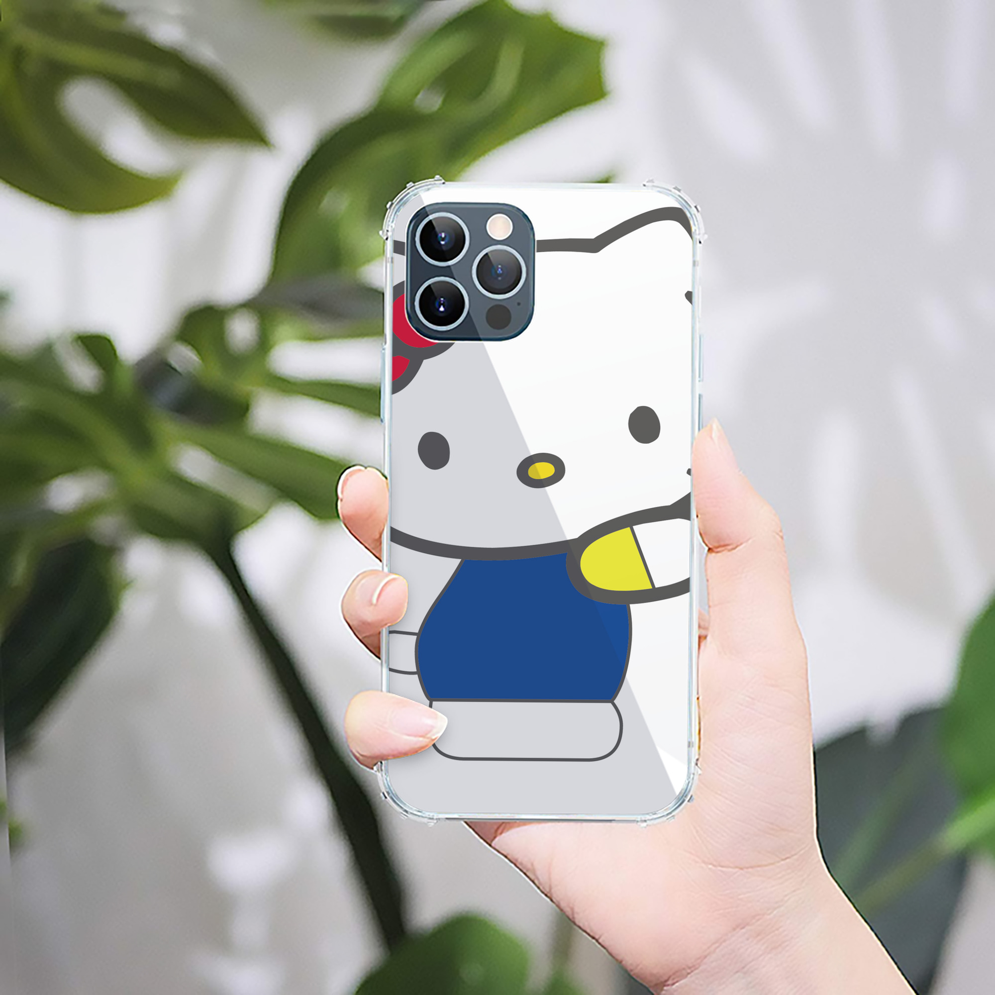 （画像用） Hello Kitty ハローキティ 【iPhone 12シリーズ対応】透明スマホケース（クリアソフトケース）
